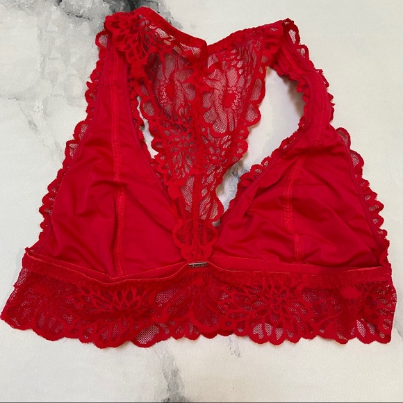 Red Lace Racerback Bralette - Picture 2 of 6